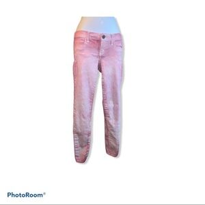 Custom pink and white jeggings size 0